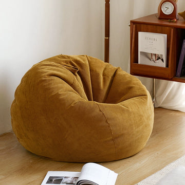 MRLAZY Lazy Xiansen Corduroy Retro Single Sofa Chair Nordic Lazy Small Sofa Bean Bag Balcony Tatami