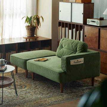 MRLAZY fabric sofa small apartment removable and washable reading study apartment living room bedroom corner retro sofa