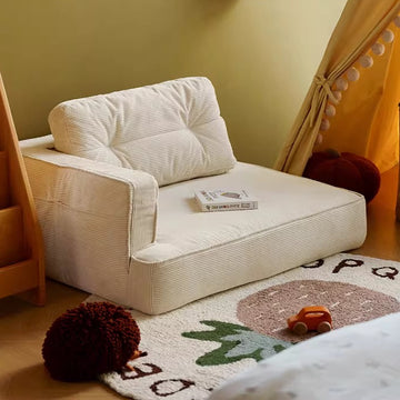 MRLAZY Cream Wind Children's Sofa Small Apartment Removable and Washable Corner Module Combination Reading Go Small Sofa